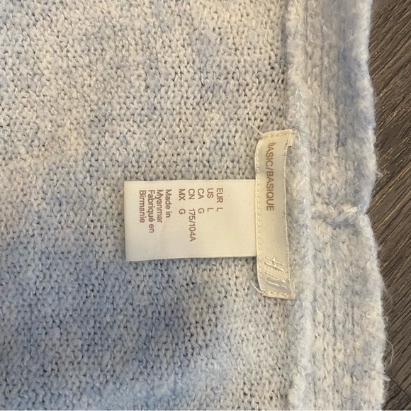 H&M basic open front oversize blue cardigan - Picture 2 of 3